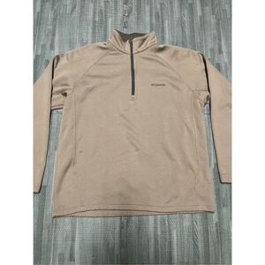 Columbia Sweatshirt Sweater Pullover 1/4 Zip Men’s Sz XL Beige Fleece